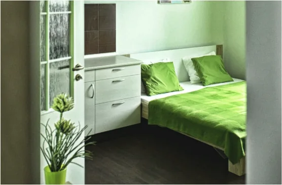 Kuchyňská linka v dvoulůžkovém apartmánu